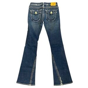 Y2K ▶️ TRUE RELIGION ◀️ “Joey Big T”  Low Rise Flare Jeans, Size 27 Vintage